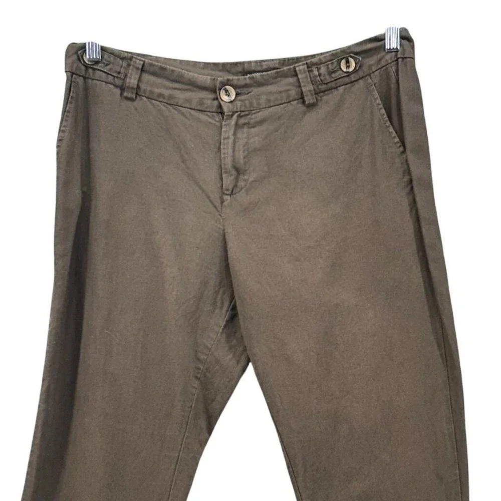Banana Republic Linen Pants Olive Green 10